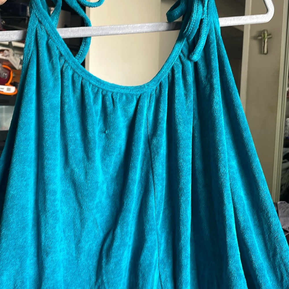 NWTS! Tie-Strap Midi Swing Dress Terry cloth